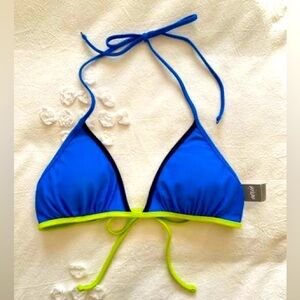 Aerie blue and green triangle bikini top, Size XS